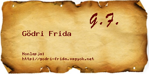 Gödri Frida névjegykártya